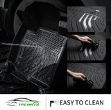 Floor Mats Custom For Jetta 2019-2025 Waterproof Car Mats All Weather Guard Mats Heavy Duty TPE Automotive Floor Liners Accessories Front& Rear Row Full Set - Black