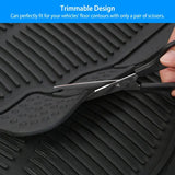 4Pcs Automotive Floor Mats Front And Rear PVC Rubber Floor Mats Heavy Duty Drive Vehicle Car Mats With Trimmable Design Fit Most Cars SUVs Trucks